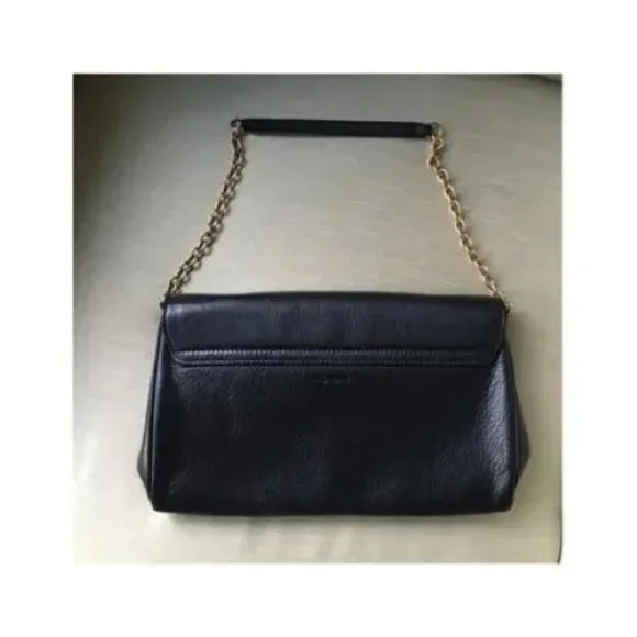Yves Saint Laurent Vintage Black Leather Shoulder Bag with Push Lock Closure - Picture 6 of 6